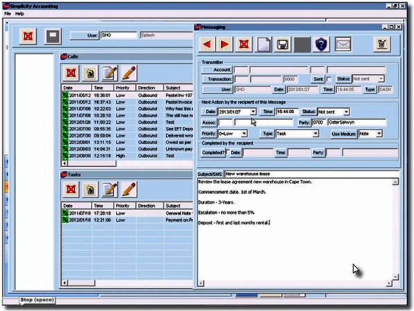 Simplicity ERP Messaging Module Architecture Diagram